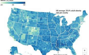 EXCLUSIVE Our interactive map reveals most obese counties in America: Where more than half of population are too fat